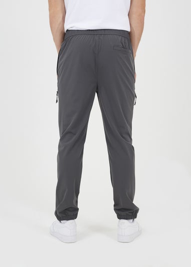 Brave Soul Dark Grey Straight Leg Elasticated Waist Trousers