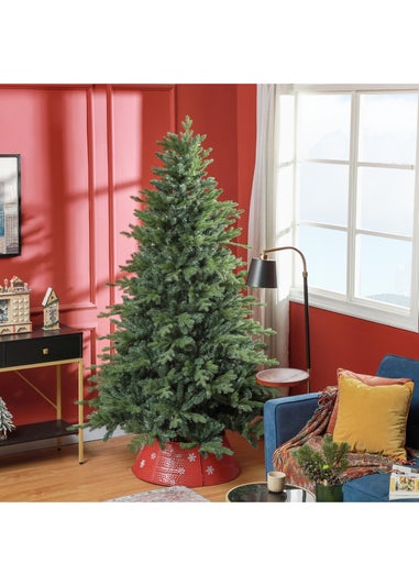 HOMCOM Green 7ft Artificial Christmas Tree With Metal Base