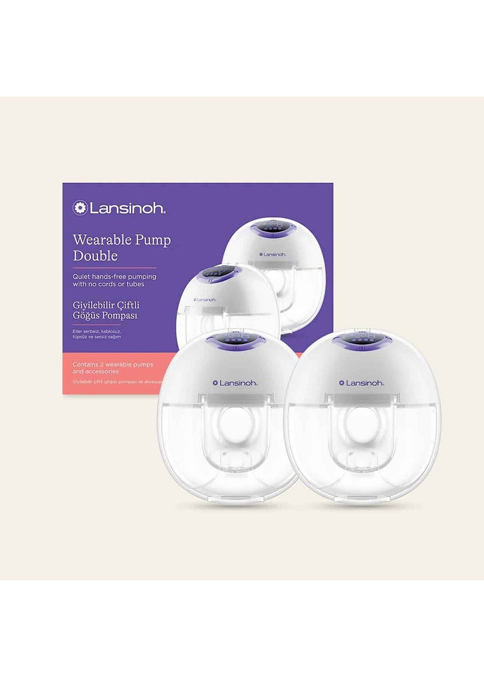 Lansinoh Clear Wearable Double Breast Pump