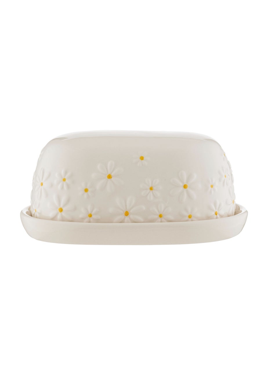 Price & Kensington Cream Daisy Butter Dish