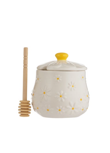 Price & Kensington Cream Daisy Honey Pot & Drizzler