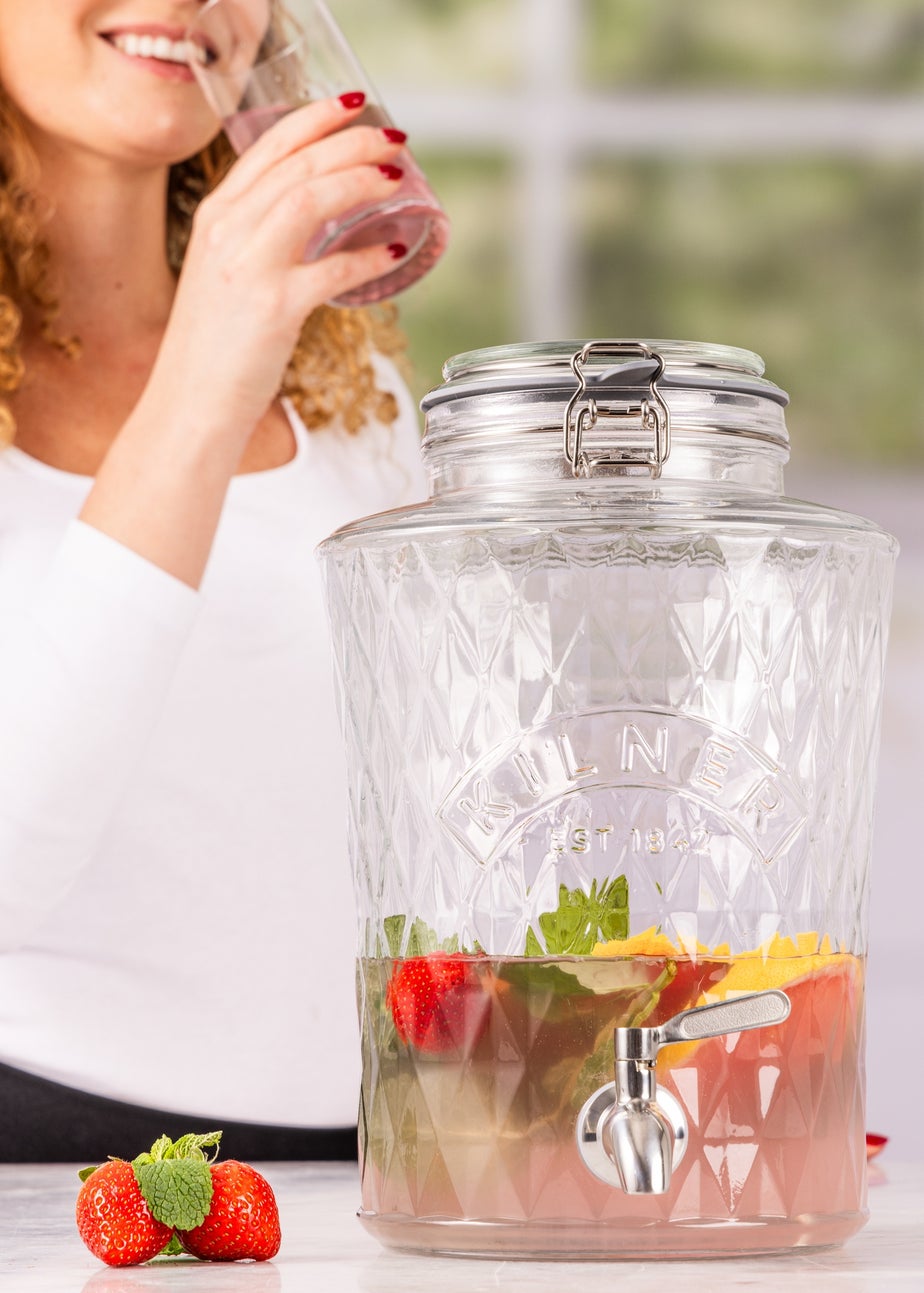 Kilner Clip Top Diamond Drinks Dispenser 5L