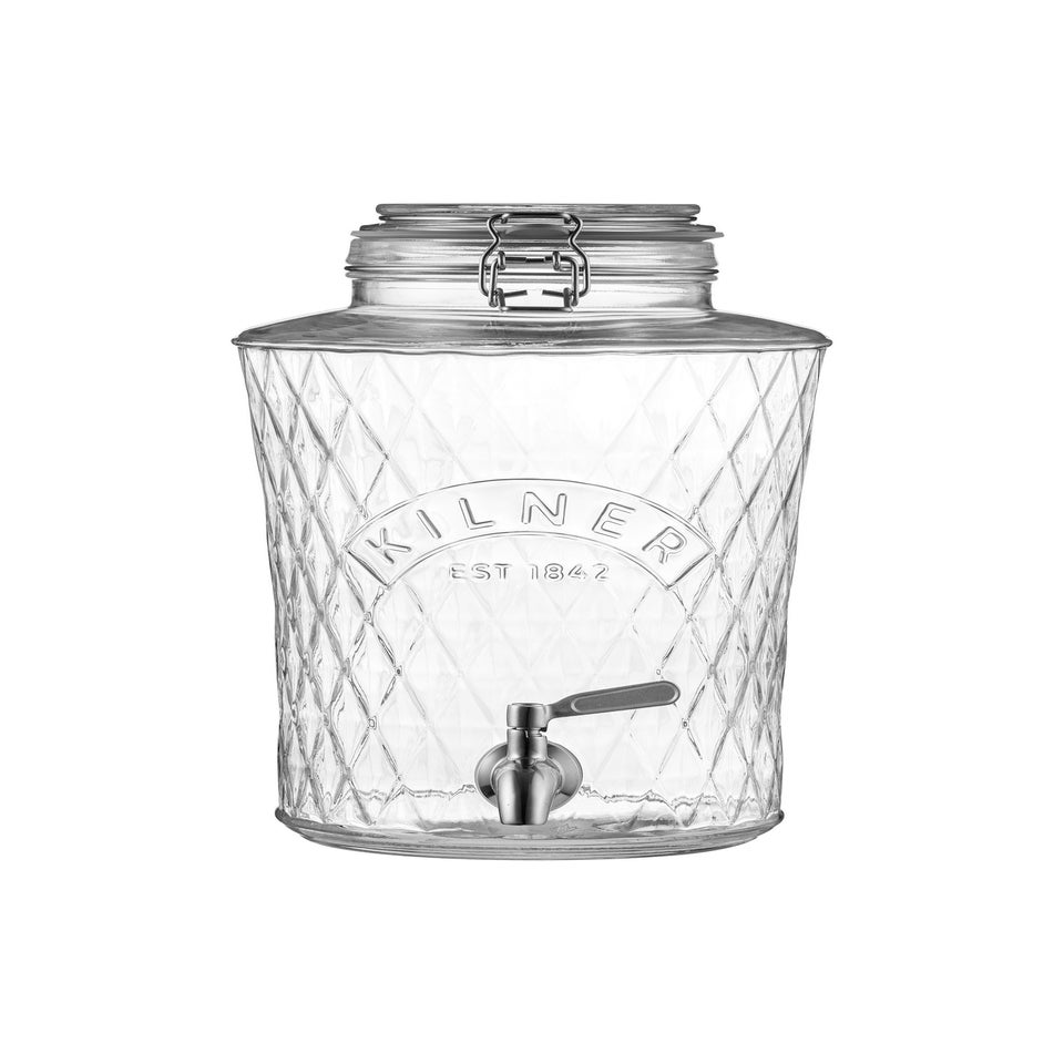 Kilner Clip Top Diamond Drinks Dispenser 5L