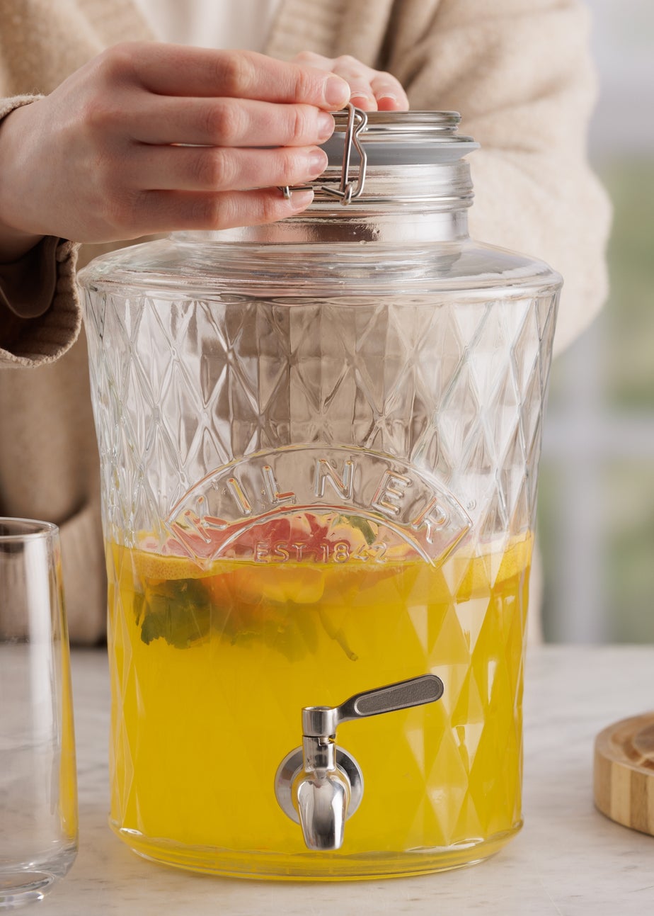 Kilner Clip Top Diamond Drinks Dispenser 5L