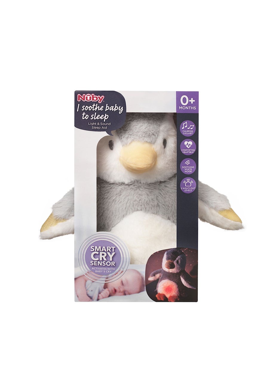 Nuby Light Grey Penguin Cry Sensor Sleep Aid