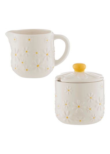 Price & Kensington Cream Daisy Milk Jug & Sugar Bowl Set