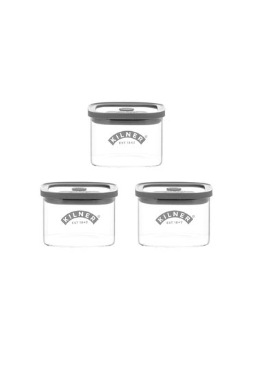 Kilner Fresh Storage Square Jar Set of 3 0.5L