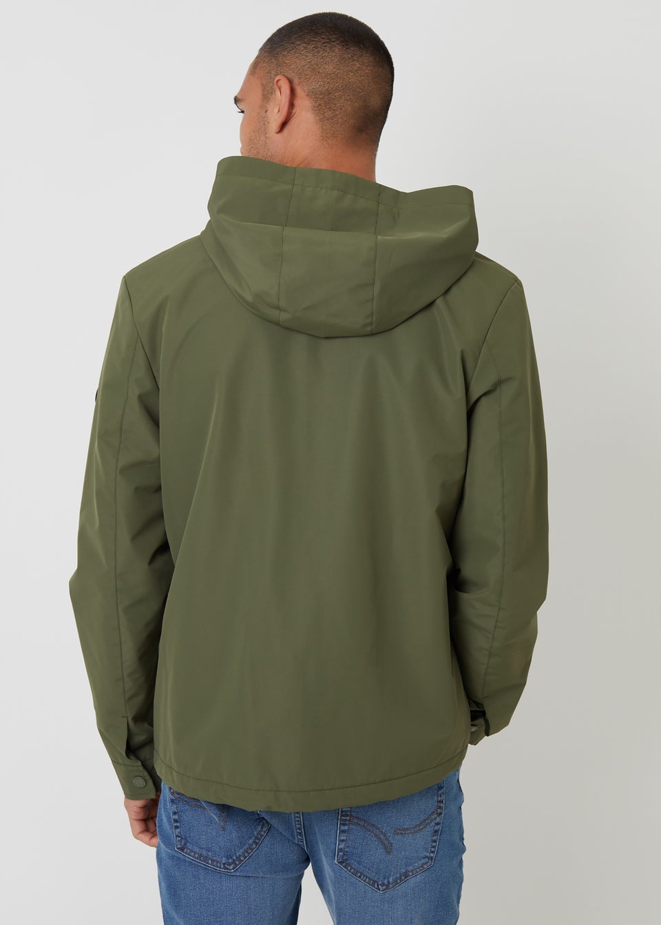 Threadbare Khaki Microfleece Lined Hooded Jacket