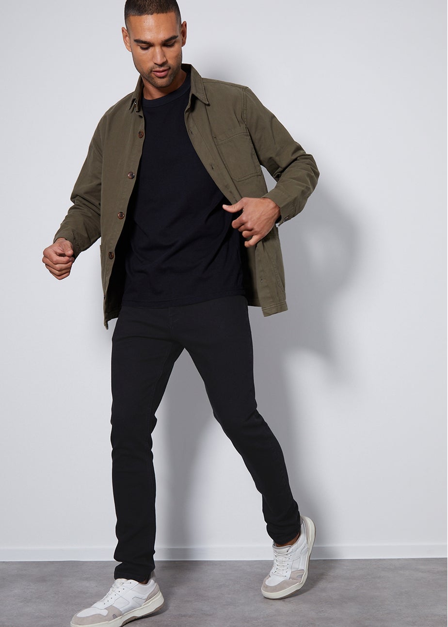 Threadbare Black Pendlebury Skinny Fit Jeans With Stretch