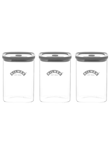 Kilner Fresh Storage Set of 3 Jars 1L
