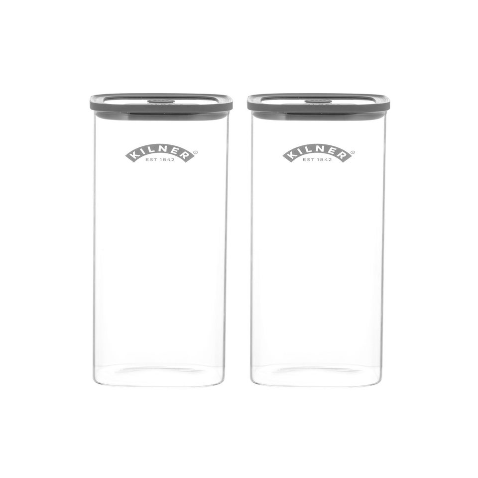 Kilner Fresh Storage Square 2L Jars Set of 2