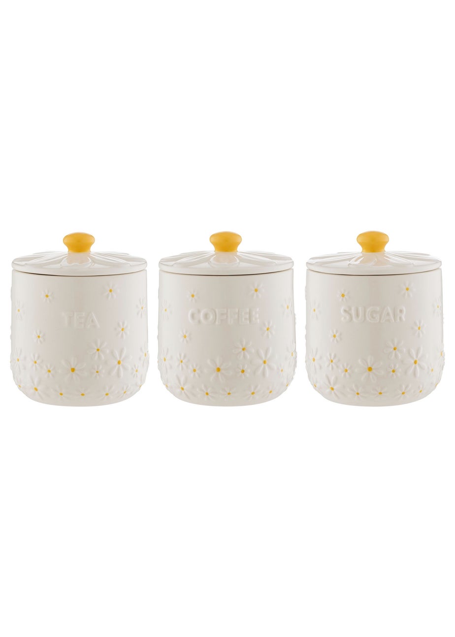 Price & Kensington Daisy Tea, Coffee & Sugar Storage Jars Set of 3