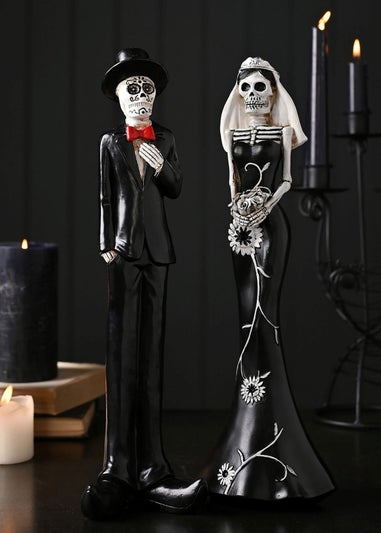 Hocus Pocus Black Skeleton Groom Figurine