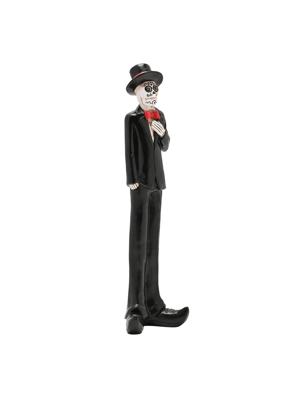 Hocus Pocus Black Skeleton Groom Figurine