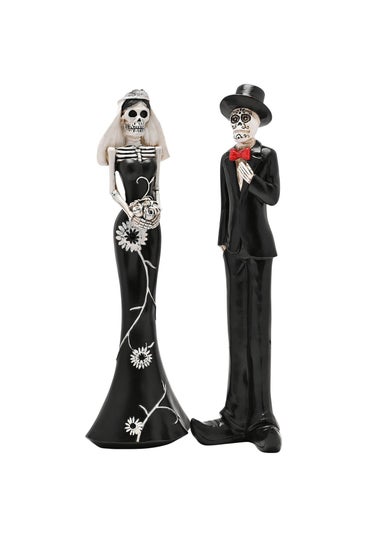 Hocus Pocus Black Skeleton Groom Figurine