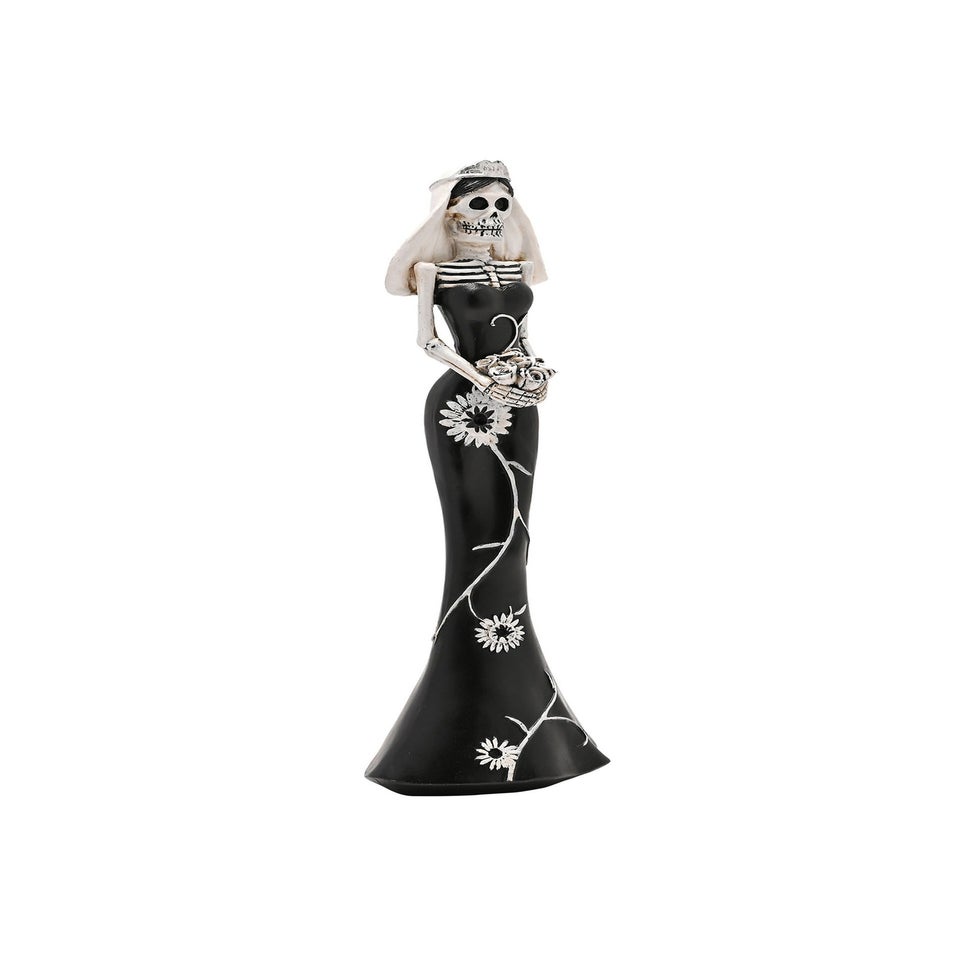 Hocus Pocus Black & White Skeleton Bride Figurine