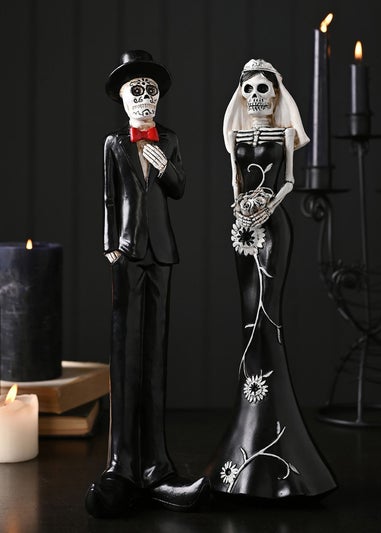 Hocus Pocus Black & White Skeleton Bride Figurine
