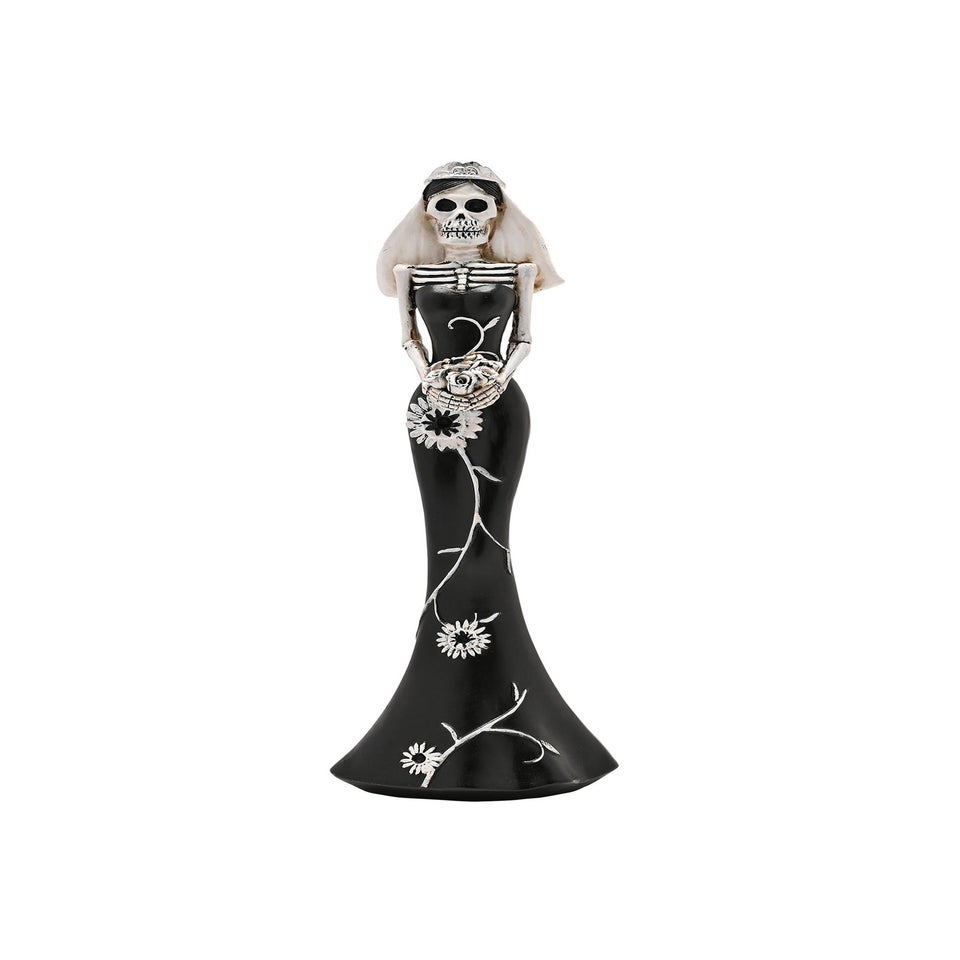 Hocus Pocus Black & White Skeleton Bride Figurine