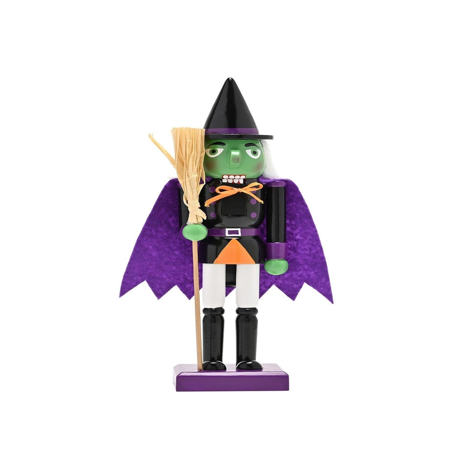 Hocus Pocus Multi Coloured Wooden Nutcracker Witch