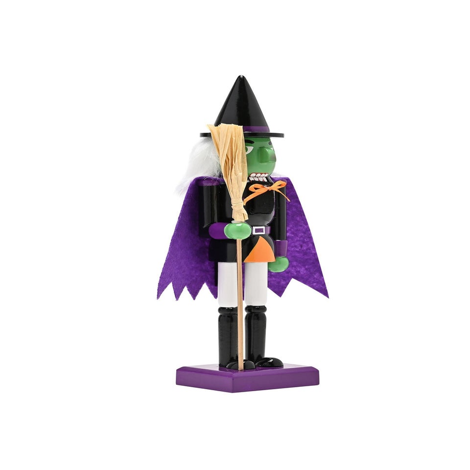 Hocus Pocus Multi Coloured Wooden Nutcracker Witch