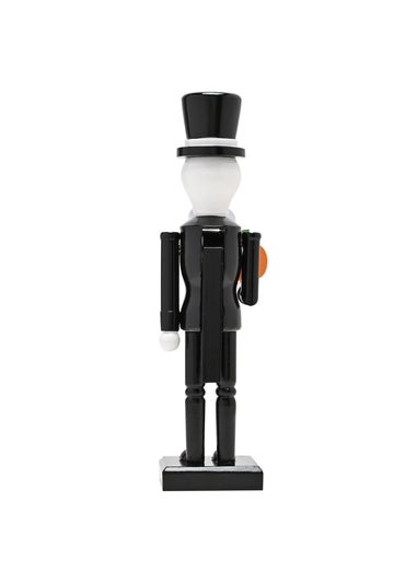 Hocus Pocus Black & White Wooden Nutcracker Skeleton