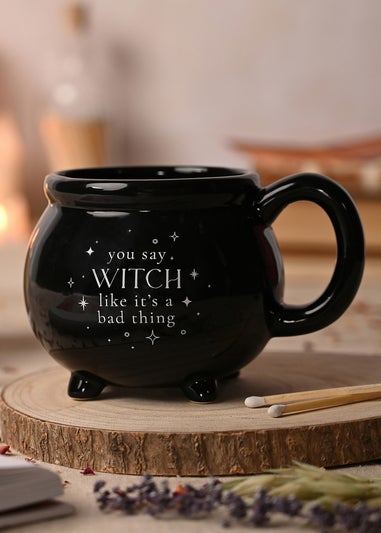 Juliana Mystic Legends Black Cauldron Mug "You Say Witch"