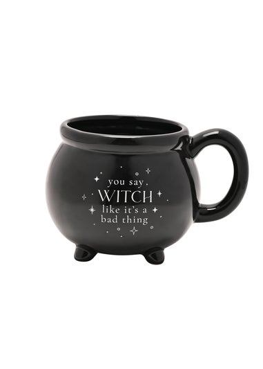 Juliana Mystic Legends Black Cauldron Mug "You Say Witch"