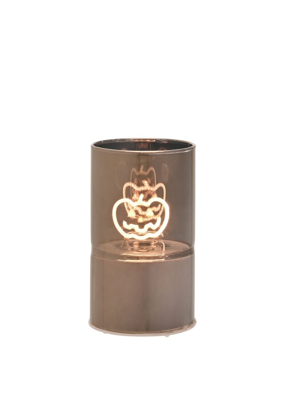 Hocus Pocus Grey LED Glass Pumpkin Light Tube