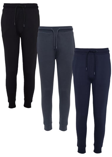 Threadbare Navy 3 Pack Tangelo Regular Fit Joggers
