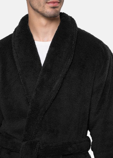 Threadbare Black Borg Dressing Gown