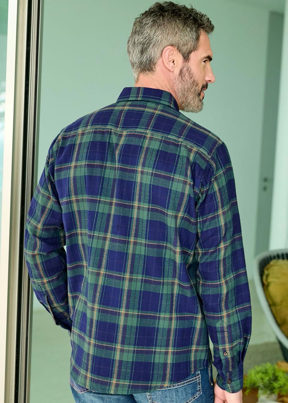 Cotton Traders Twilight Flannel Check Shirt
