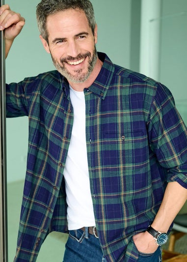 Cotton Traders Twilight Flannel Check Shirt