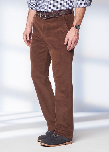 Cotton Traders Nutmeg Flat Front Cord Trousers
