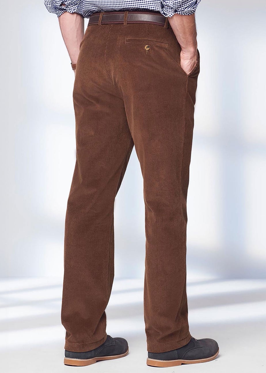 Cotton Traders Nutmeg Flat Front Cord Trousers