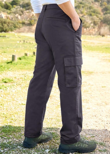 Cotton Traders Steel Grey Thermal Action Trousers