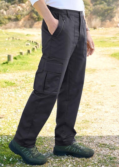 Cotton Traders Steel Grey Thermal Action Trousers