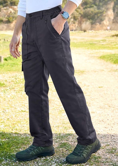 Cotton Traders Steel Grey Thermal Action Trousers