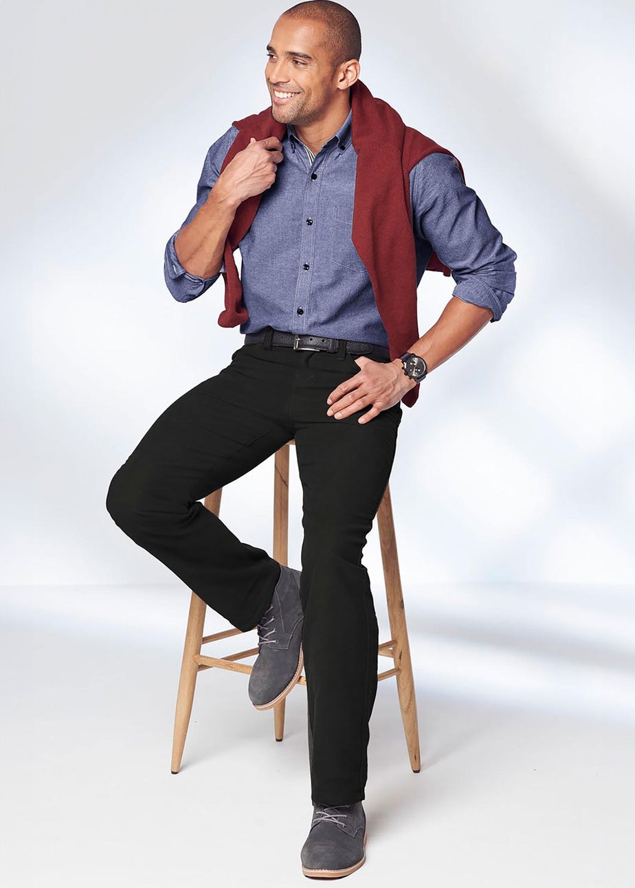 Cotton Traders Black Cotton Moleskin 5 Pocket Trousers