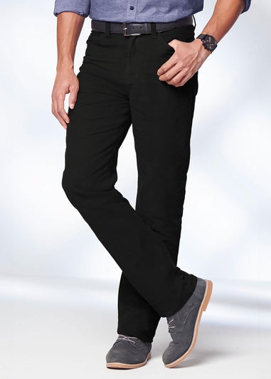 Cotton Traders Black Cotton Moleskin 5 Pocket Trousers