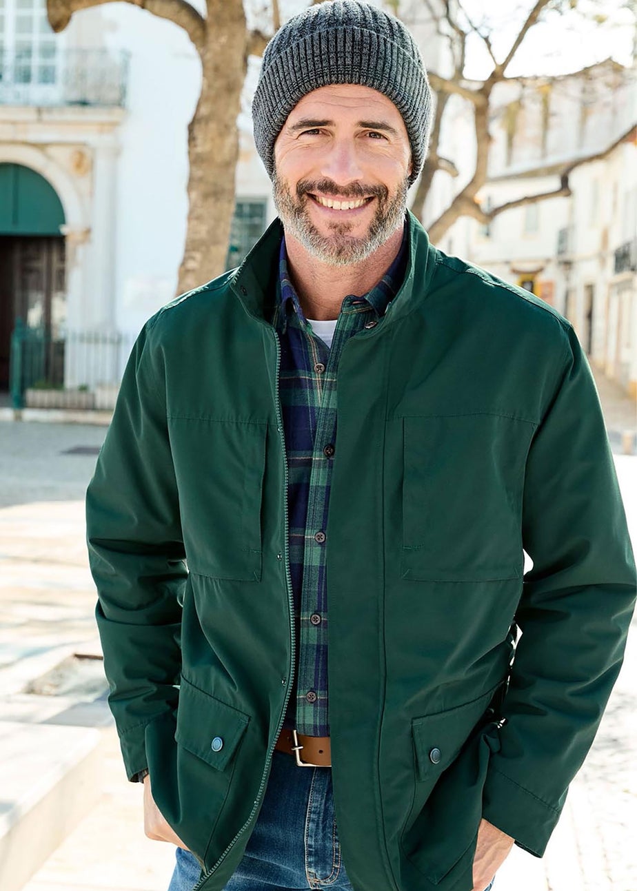 Cotton Traders Highland Green Bakewell Fleece Lined Waterproof Jacket