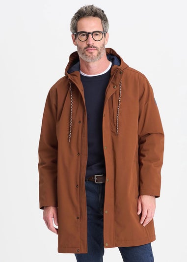 Cotton Traders Chestnut Waterproof Quilt Lined Coat