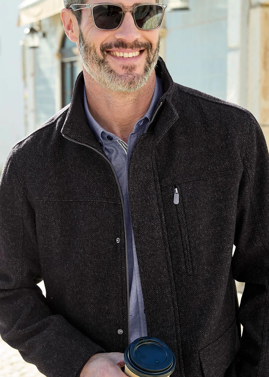 Cotton Traders Coal Smart Brushed Wool Touch Coat