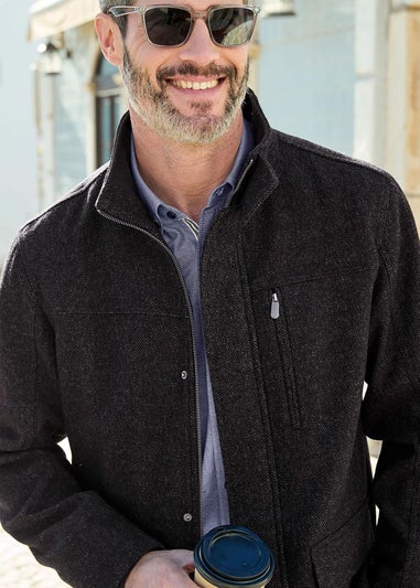 Cotton Traders Coal Smart Brushed Wool Touch Coat