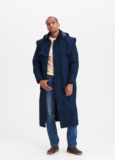 Cotton Traders Navy Windermere Waterproof Coat 50"