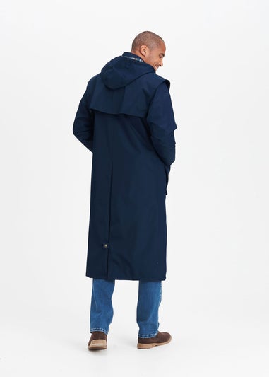 Cotton Traders Navy Windermere Waterproof Coat 50"