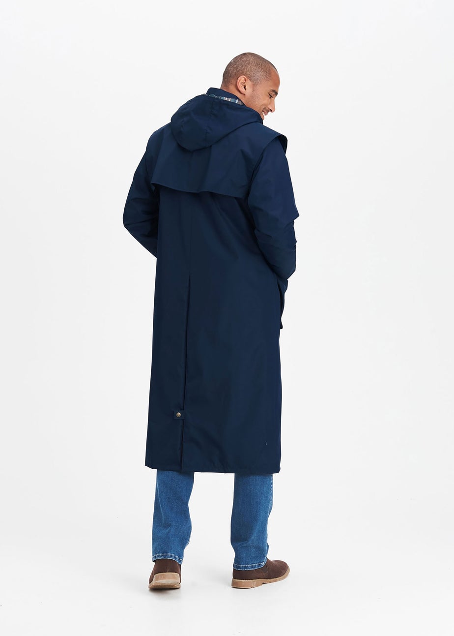 Cotton Traders Navy Windermere Waterproof Coat 50"