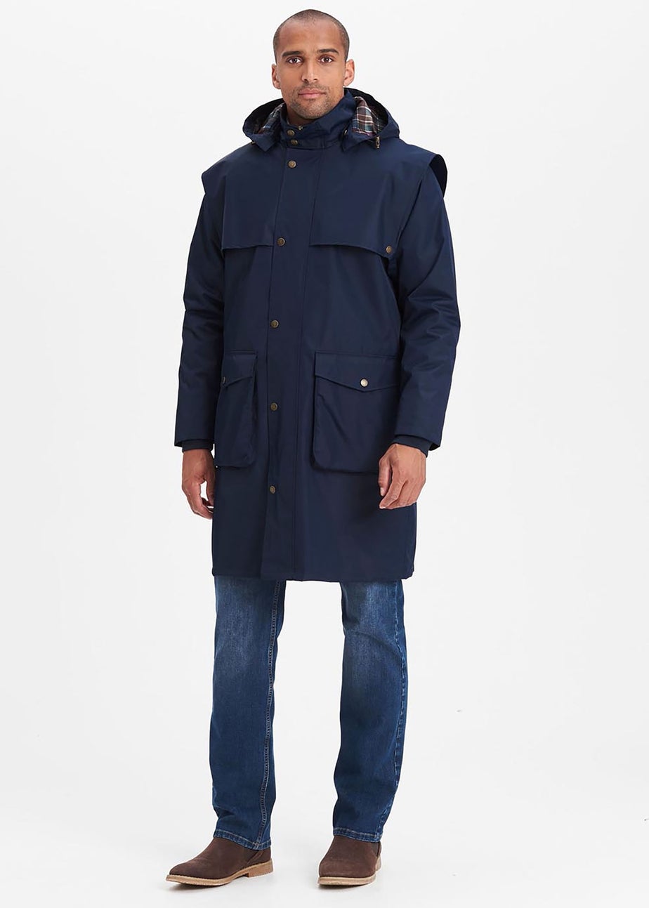Cotton Traders Navy Windermere Waterproof Coat 40"