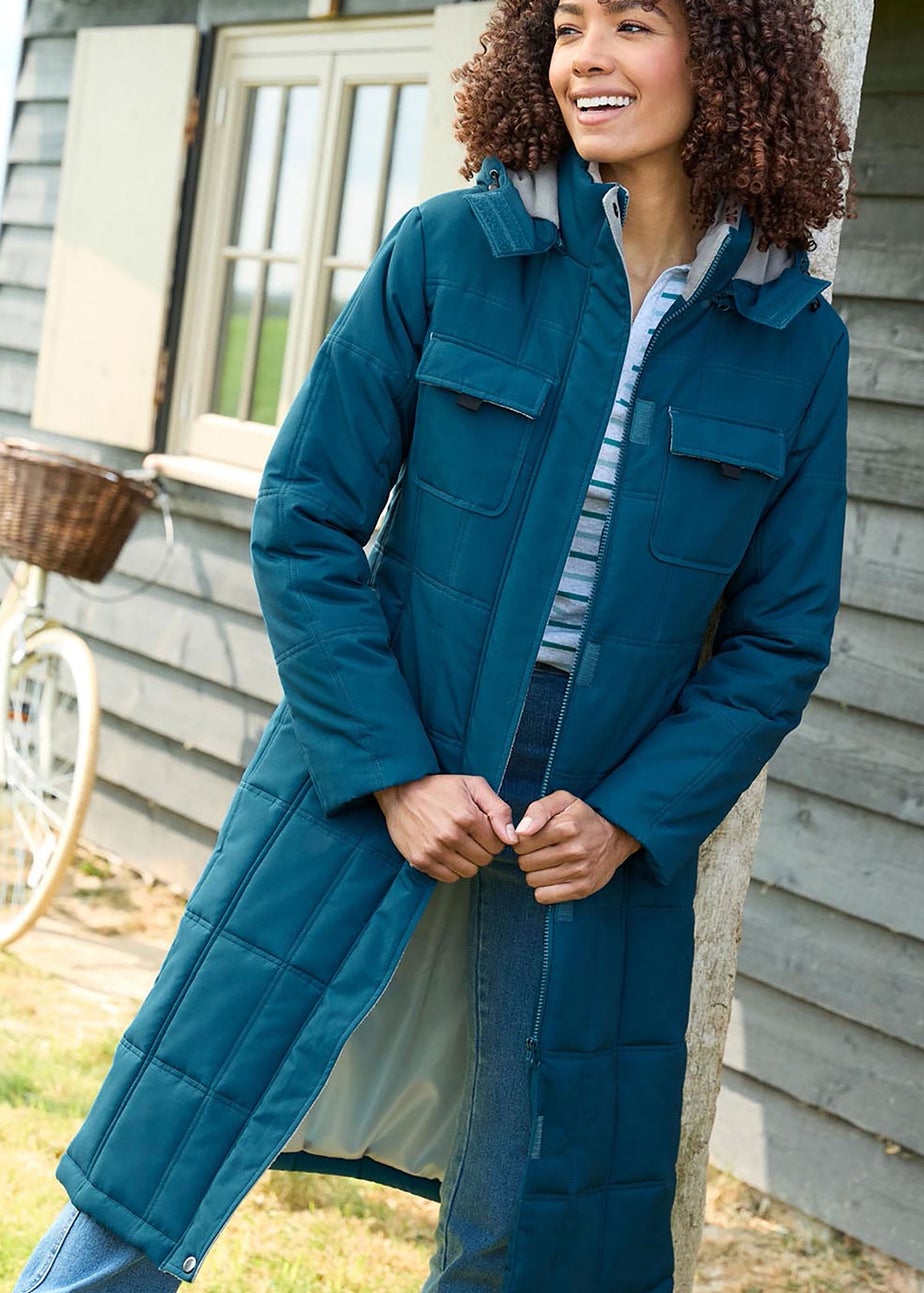Cotton Traders Jade Long Padded Hooded Coat
