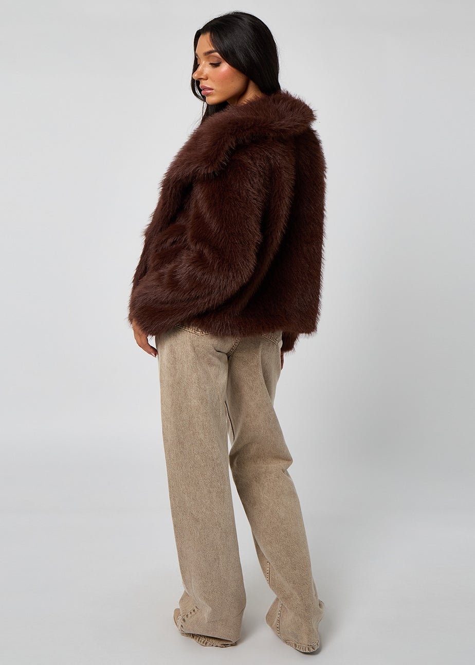 Urban Bliss Brown Faux Fur Jacket