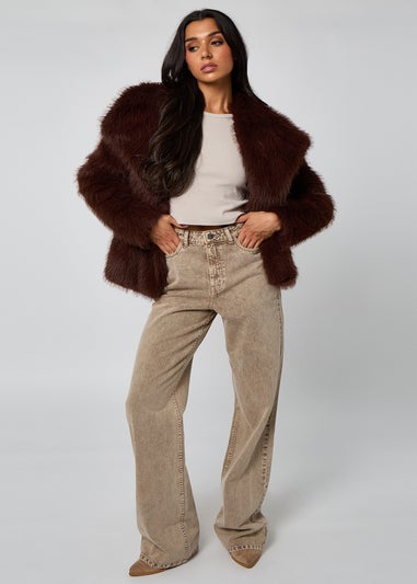 Urban Bliss Brown Faux Fur Jacket